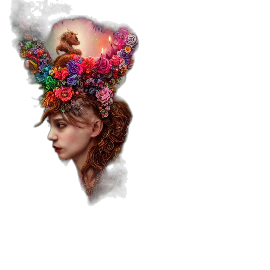 crown, hat, face, mask, fantasy art, concept art, pixel art, watercolor transparent PNG cut-out