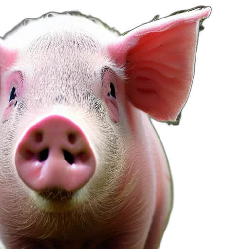 animal, photorealistic, 3d render, happy, pig transparent PNG cut-out