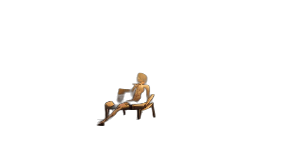 furniture, staff, robot, pixel art, concept art, 3d render, photorealistic, earth tones transparent PNG cut-out