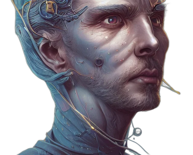 face, robot, mask, crown transparent PNG cut-out