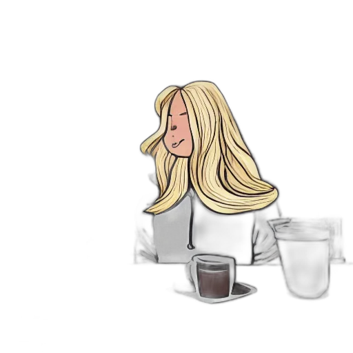 hair, cartoon, concept art, pixel art transparent PNG cut-out