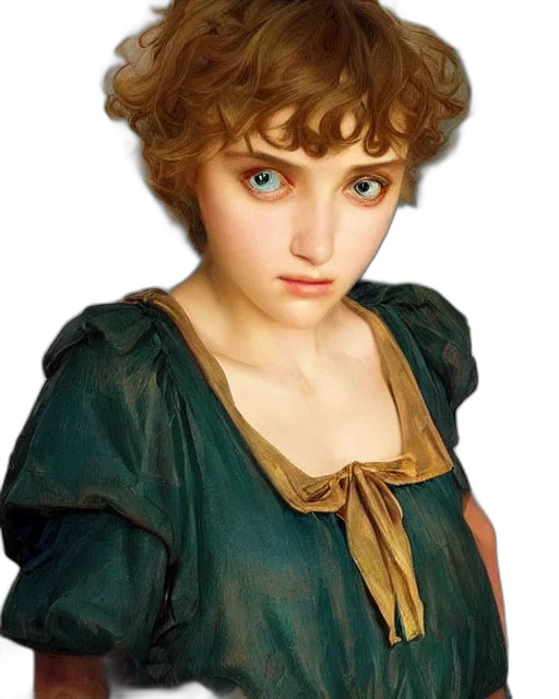 face, dress, jewelry, staff transparent PNG cut-out