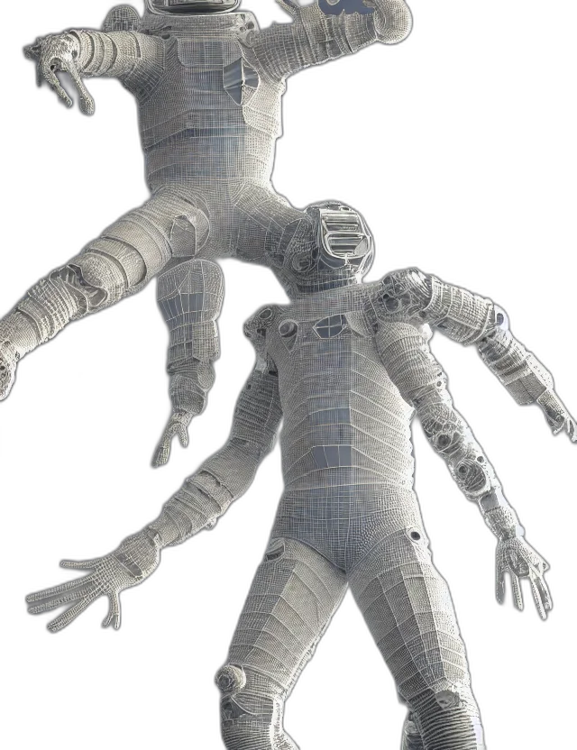 robot, creature, mask, staff transparent PNG cut-out
