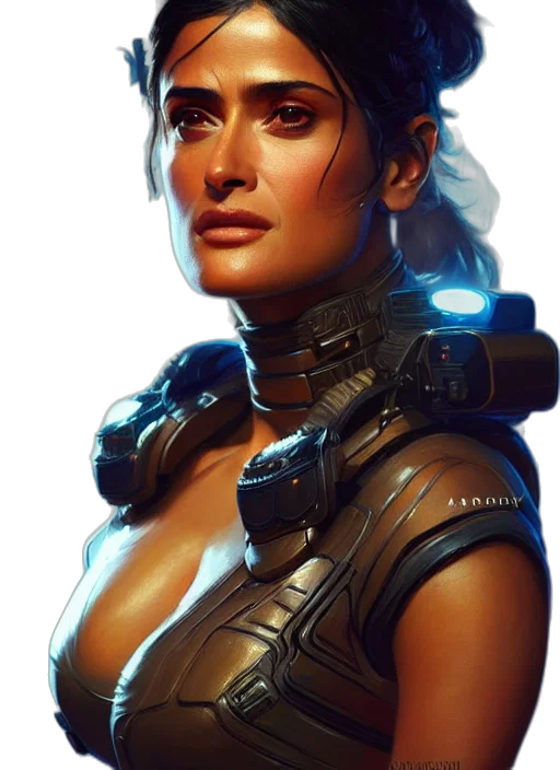 face, robot, weapon, staff transparent PNG cut-out