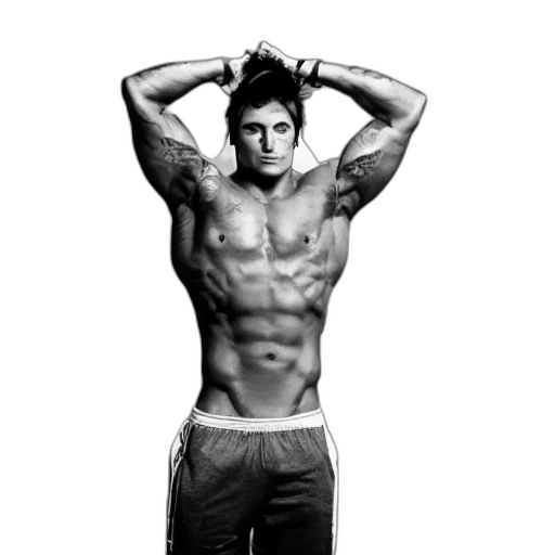 photorealistic, zyzz transparent PNG cut-out