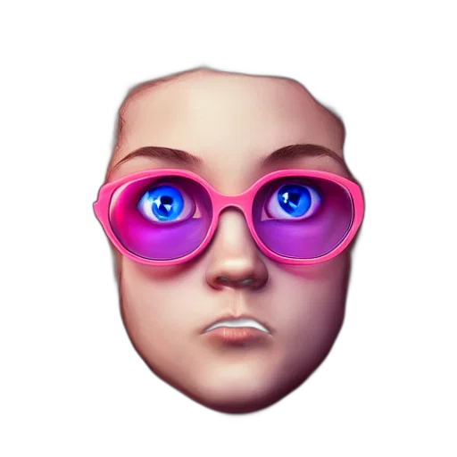 mask, face, creature, robot, vaporwave, cyberpunk, 3d render, concept art transparent PNG cut-out