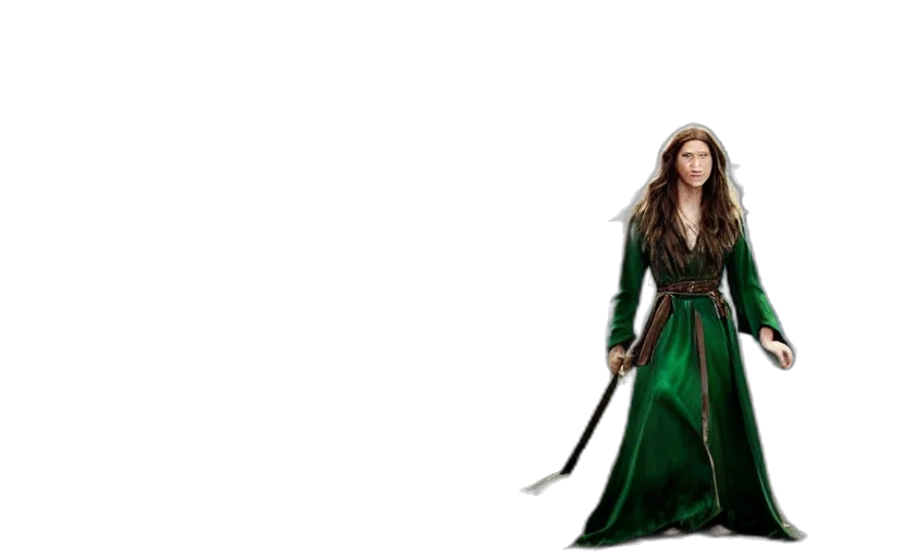 sword, dragon, dress, staff transparent PNG cut-out