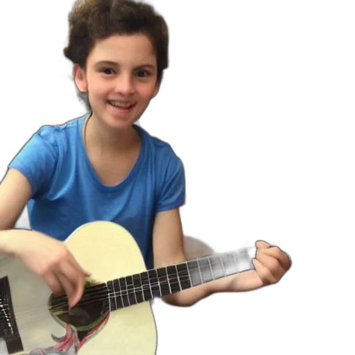 photorealistic, playing, cmaj, guitar transparent PNG cut-out