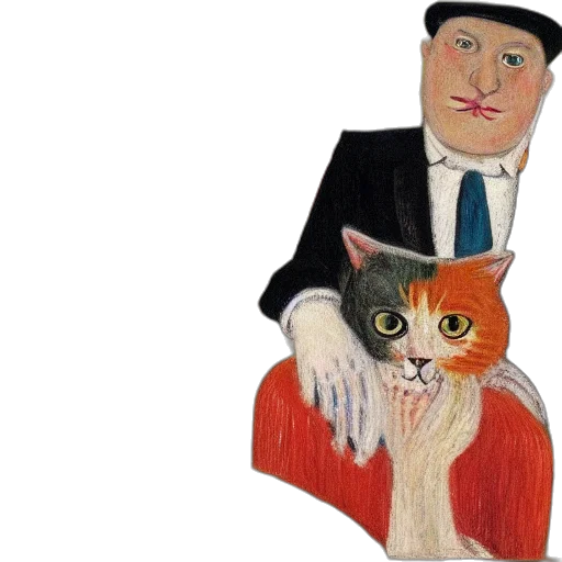 hat, animal, watercolor, oil painting transparent PNG cut-out