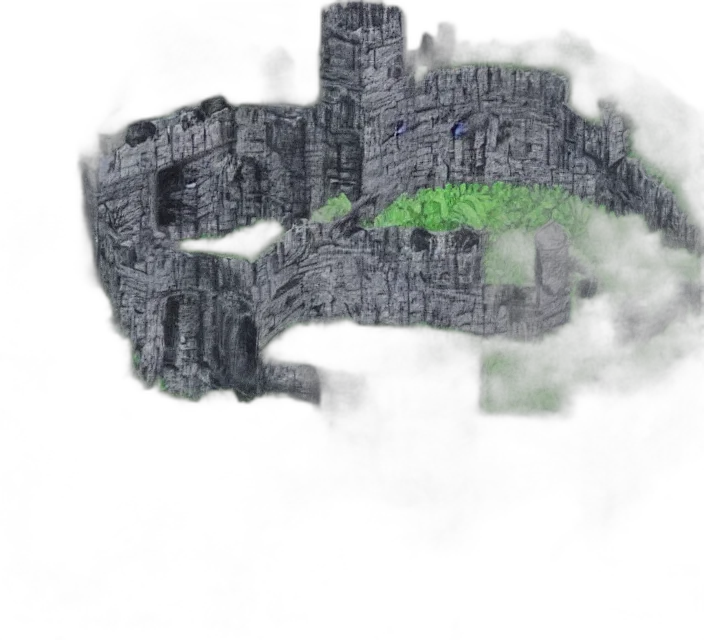 crown, dragon, building, sword, fantasy art, concept art, pixel art, 3d render transparent PNG cut-out