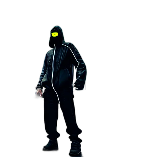 jacket, mask, robot, staff transparent PNG cut-out