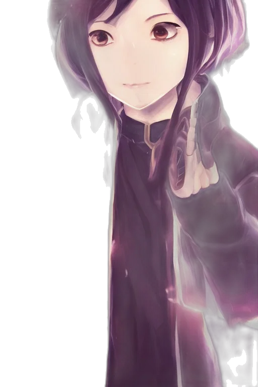 jacket, staff, face, creature transparent PNG cut-out