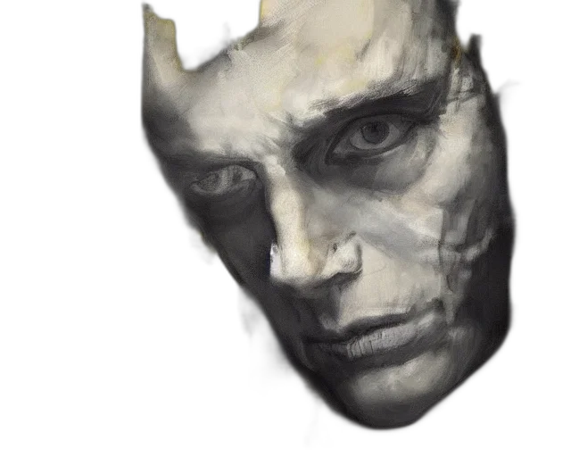 face, mask, creature, watercolor transparent PNG cut-out
