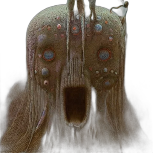 creature, mask, face, hair transparent PNG cut-out