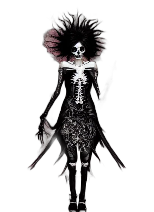 dress, mask, creature, staff transparent PNG cut-out