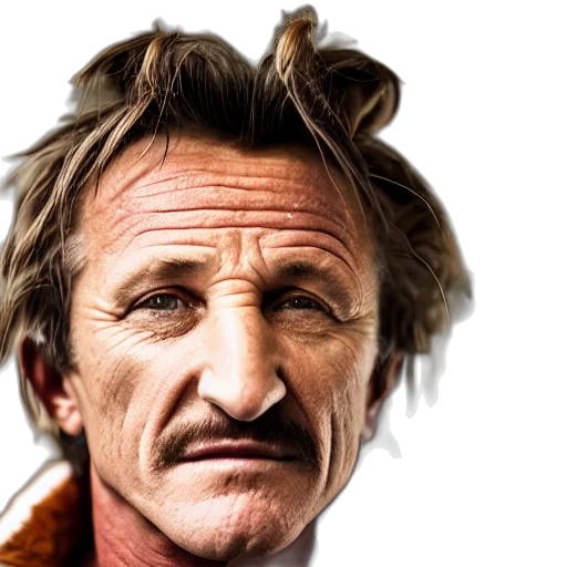face, hair, animal, jacket, photorealistic, 3d render, concept art, comic book art transparent PNG cut-out