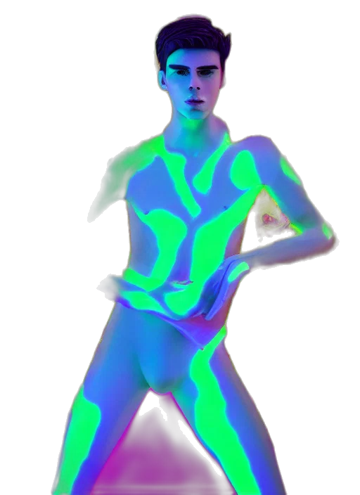 robot, creature, face, 3d render, vaporwave, cyberpunk, concept art, neon lights transparent PNG cut-out