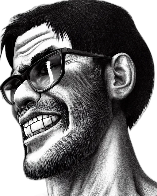 face, photorealistic, cartoon, comic book art, pencil sketch, highly, detailed, ink transparent PNG cut-out
