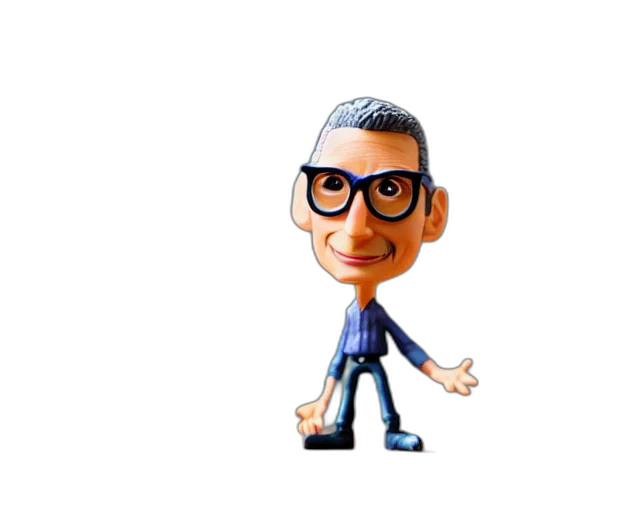 staff, face, cartoon, 3d render, concept art, photorealistic, jeff, goldblum transparent PNG cut-out