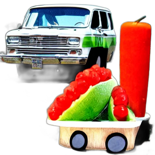 food, car, weapon, photorealistic transparent PNG cut-out