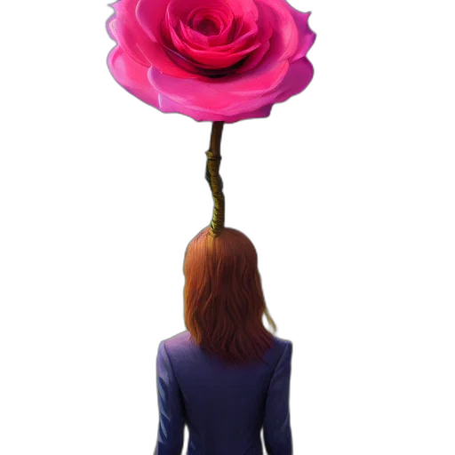 flower, staff, crown, dress transparent PNG cut-out