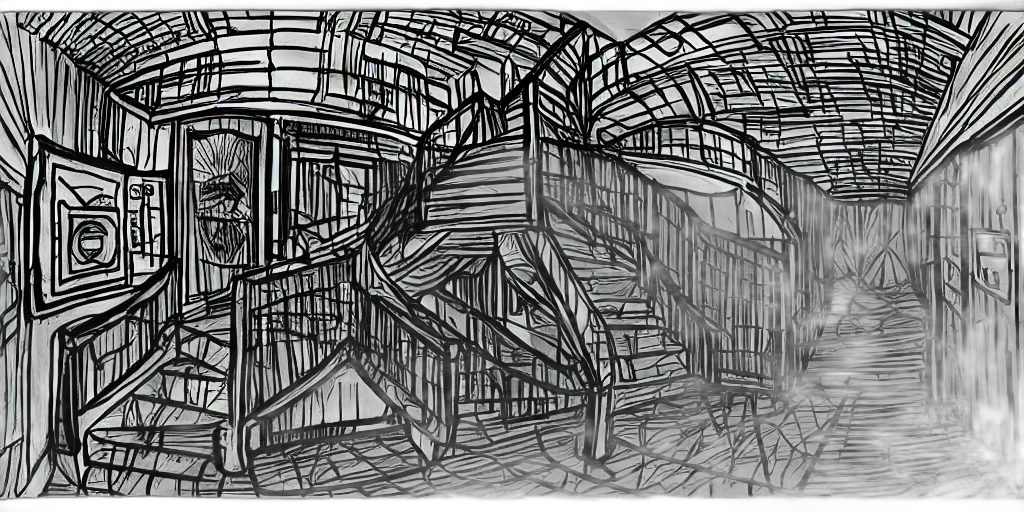 building, pencil sketch, comic book art, concept art transparent PNG cut-out