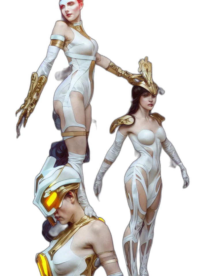 concept art, fantasy art, cyberpunk, comic book art transparent PNG cut-out