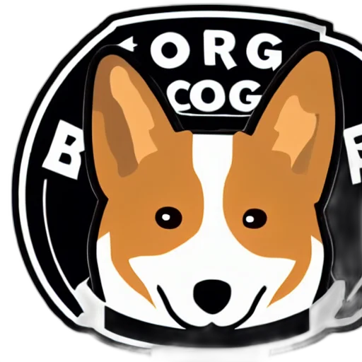 logo, corgi, holding, bingsu transparent PNG cut-out