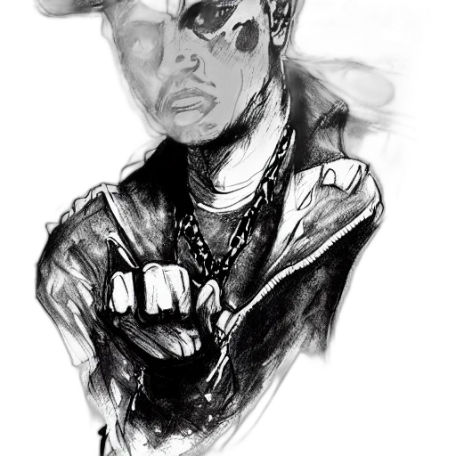 face, jacket, cartoon, photorealistic transparent PNG cut-out