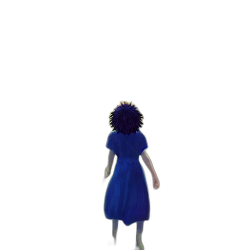 dress, robot, hair, staff, 3d render, concept art, photorealistic, cartoon transparent PNG cut-out