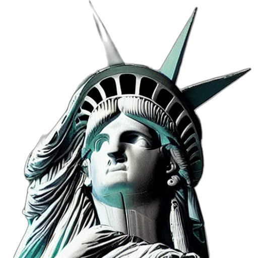 photorealistic, concept art, 3d render, statue transparent PNG cut-out