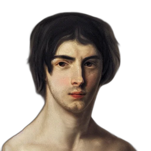 face, hair, mask, crown, photorealistic, oil painting, fantasy art, concept art transparent PNG cut-out