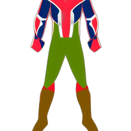 jacket, staff, mask, concept art, 3d render, comic book art, pixel art, superhero transparent PNG cut-out