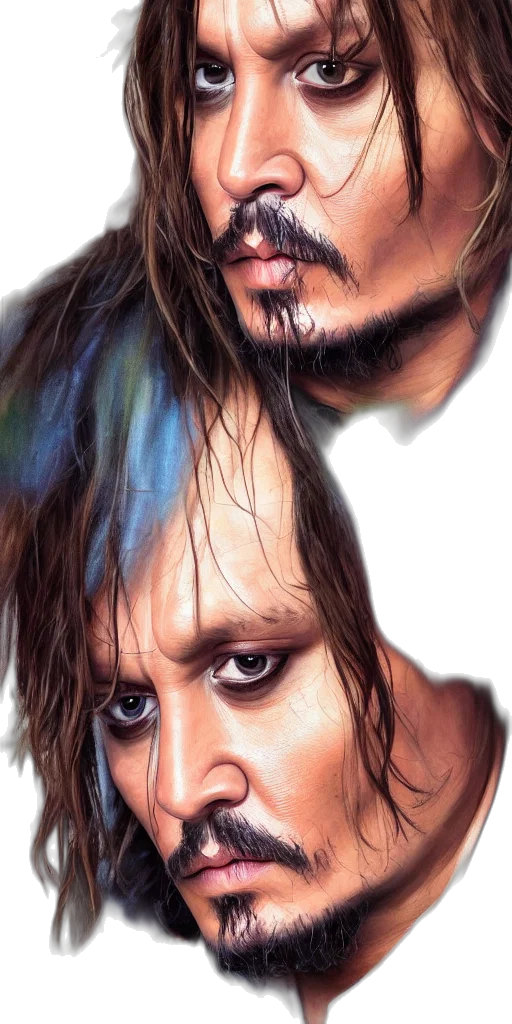 hair, face, photorealistic, watercolor transparent PNG cut-out