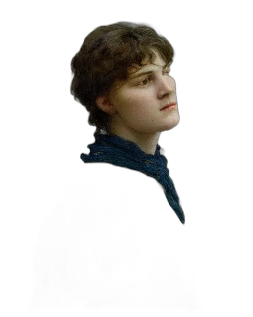 face, jacket, staff, hair transparent PNG cut-out
