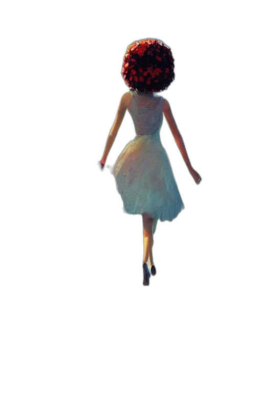 dress, crown, hat, hair, concept art, 3d render, pixel art, cartoon transparent PNG cut-out
