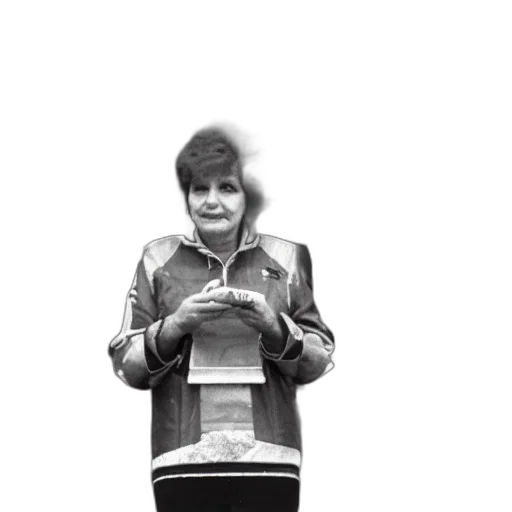 jacket, staff, face, dress transparent PNG cut-out