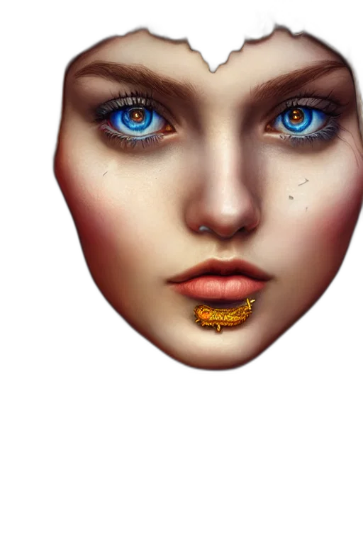 jewelry, face, mask, crown, photorealistic, fantasy art, 3d render, concept art transparent PNG cut-out