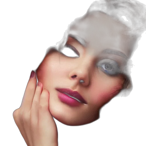 face, mask, hair, crown transparent PNG cut-out