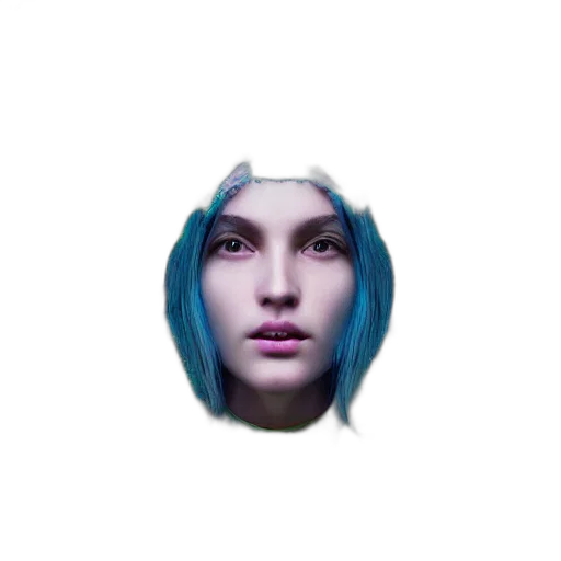 face, mask, creature, robot, 3d render, vaporwave, photorealistic, cyberpunk transparent PNG cut-out