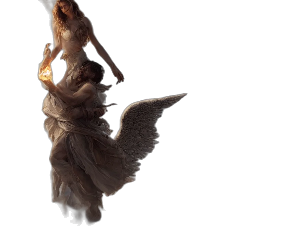 dress, hair, dragon, creature, concept art, fantasy art, photorealistic, 3d render transparent PNG cut-out