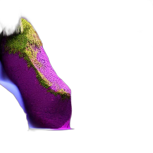 shoes, flower, hat, crown, 3d render, photorealistic, concept art, vaporwave transparent PNG cut-out