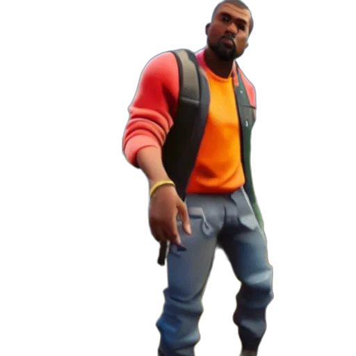 jacket, weapon, staff, creature, concept art, 3d render, pixel art, cartoon transparent PNG cut-out