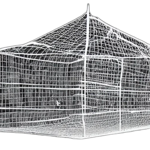 building, furniture, animal, 3d render, concept art, photorealistic, fishguard, wireframe transparent PNG cut-out