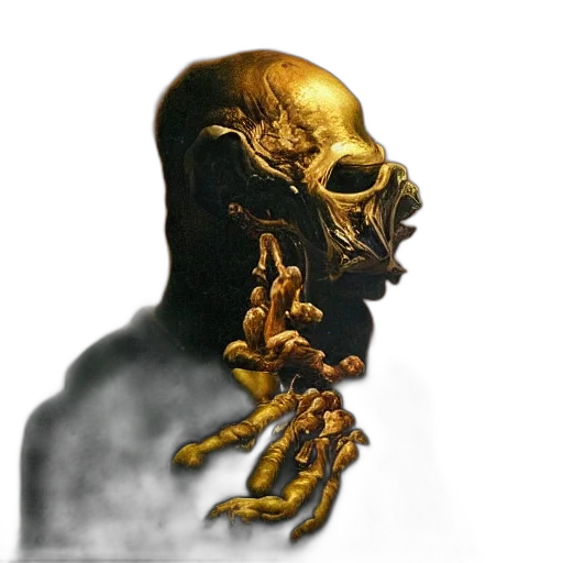 mask, face, robot, creature, concept art, photorealistic, 3d render, fantasy art transparent PNG cut-out