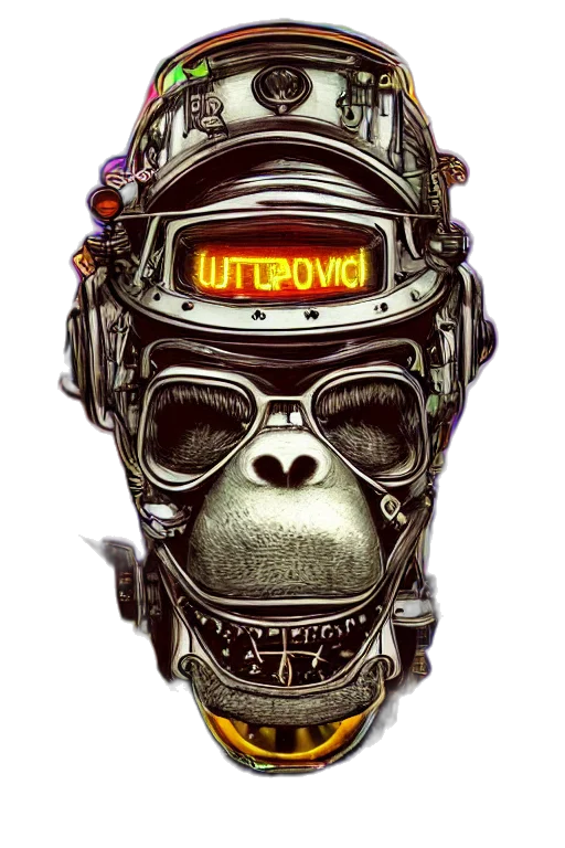 mask, crown, robot, cyberpunk transparent PNG cut-out