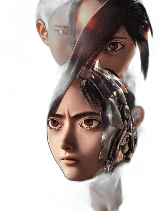 robot, face, mask, concept art transparent PNG cut-out
