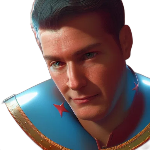 face, crown, staff, photorealistic transparent PNG cut-out