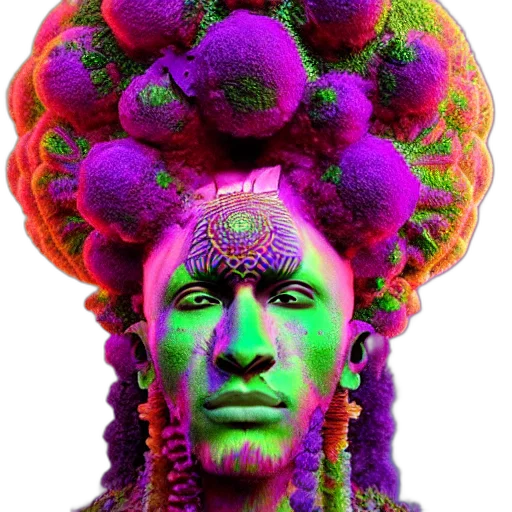 crown, hat, hair, face, 3d render, photorealistic, concept art, cyberpunk transparent PNG cut-out