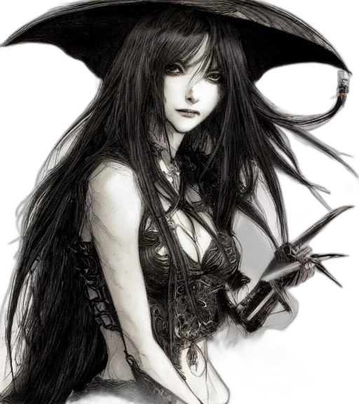 hat, staff, fantasy art, photorealistic transparent PNG cut-out